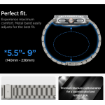 Spigen SGP Modern Fit Titanium Λουράκι Μπρασελέ για Samsung Galaxy Watch 8 40mm/44mm/46mm - Natural ΤΙΤΑΝΙΟ - AMP10122